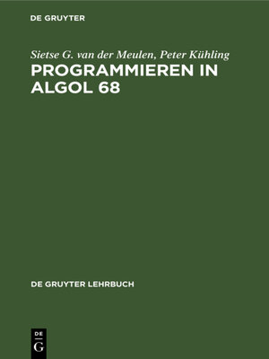 cover image of Programmieren in ALGOL 68